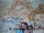 Annette Rondan peintre spécialisée en Aquarellesconnue pour ses Portraits