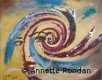 Annette Rondan peintre reconnue pour ses Huiles sur toilespécialisée en Abstrait